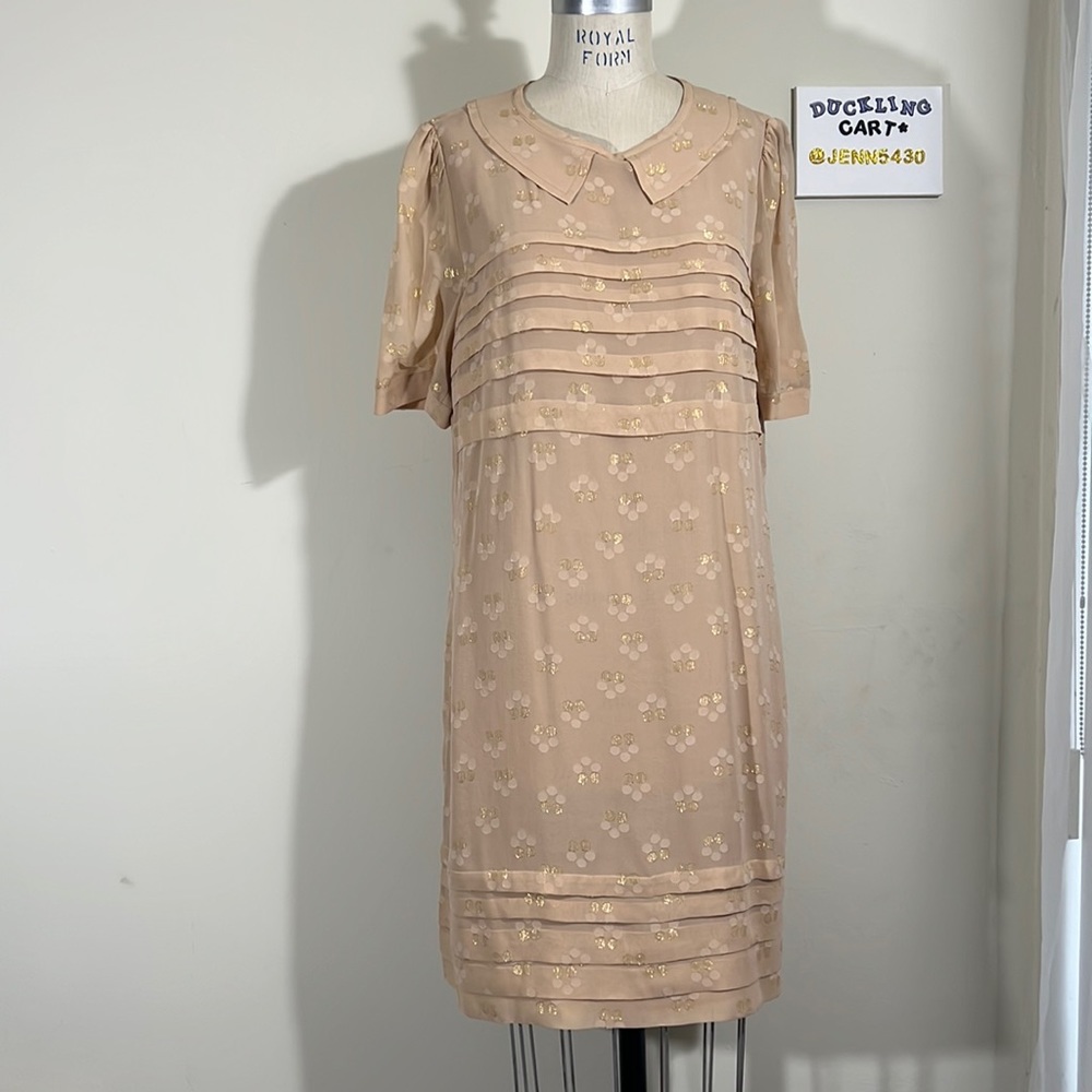 NWT Marc by Marc Jacobs Peter Pan Collar Silk Dress SZ-10